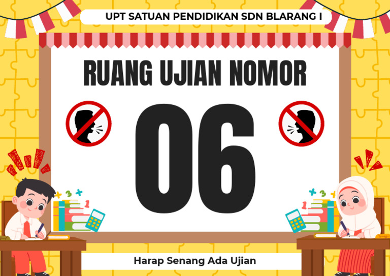 Poster Nomor Ruang Ujian Sekolah Siswa Dalam Gaya Ceria Kuning Muda PDF Poster Nomor Ruang Ujian Sekolah Siswa Dalam Gaya Ceria Kuning Muda PDF
