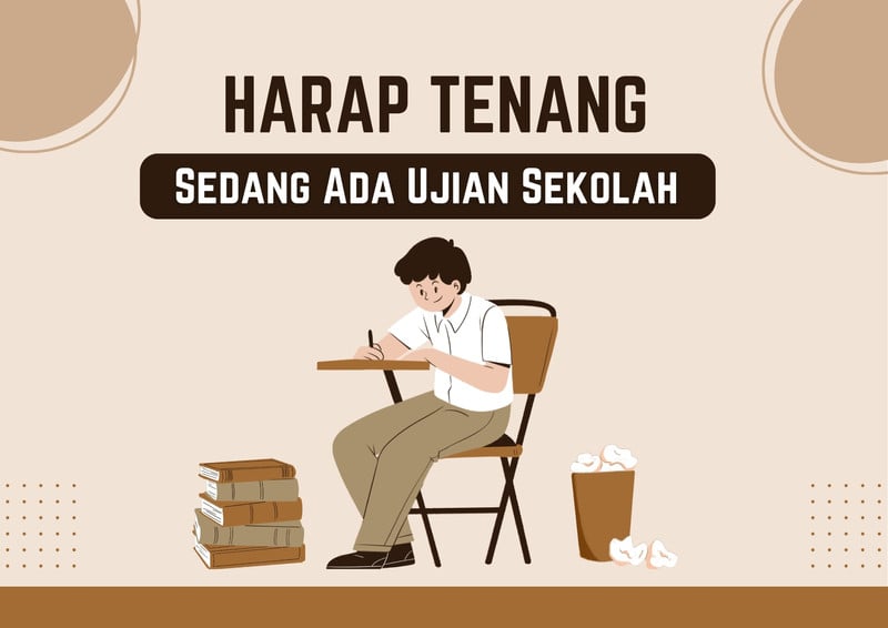 Gratis desain contoh harap tenang - Canva