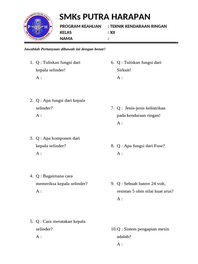 5 Fakta Mengejutkan Soal Ujian Sekolah TKR Kelas 12 yang Wajib Tahu Sebelum Terlambat