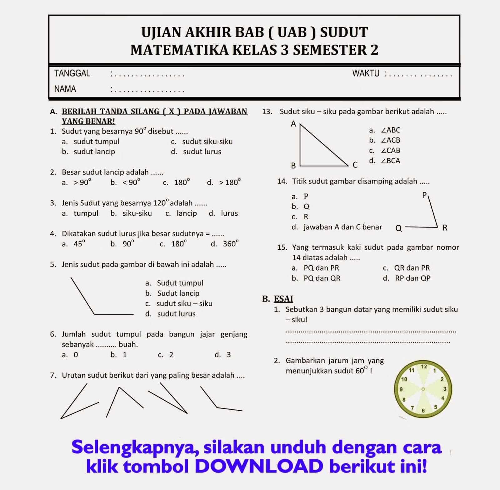 Akhirnya Terjawab! 3 Fakta Penting Download Soal UKK TIK Kelas 3 SD Semester 2 yang Wajib Tahu