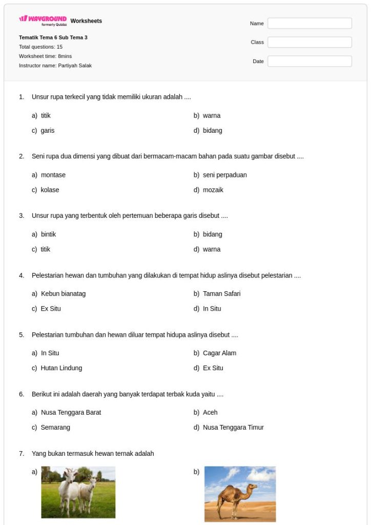 Ternyata Ini Dia Link Download Soal UKK Tematik Kelas 4 Tema 6 Subtema 3 yang Sering Dicari