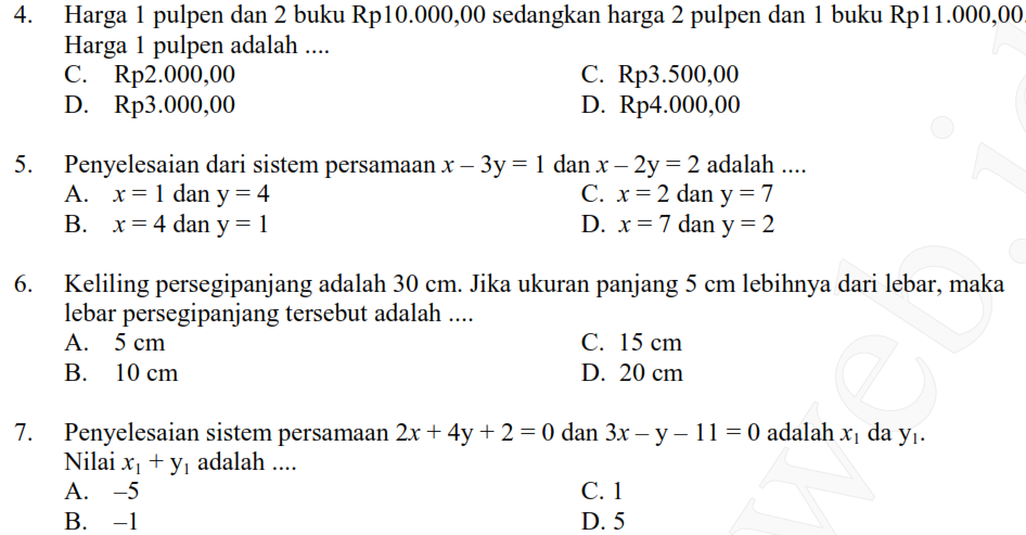 Akhirnya! Contoh soal persamaan dengan 2 variabel kelas 7 SMP nilai UH Informatika naik